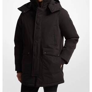 NEW MICHAEL KORS melrose 2-in-1 woven parka full zip jacket in black